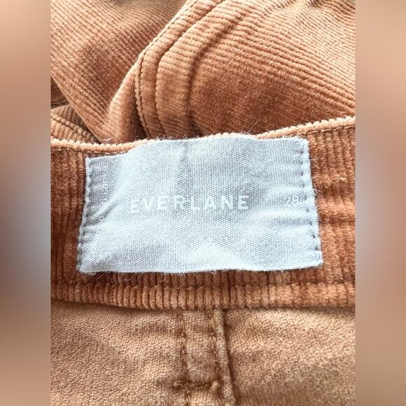 EVERLANE Baby Cord Cheeky brown Corduroy Pants straight leg neutral acorn fall - Picture 5 of 10